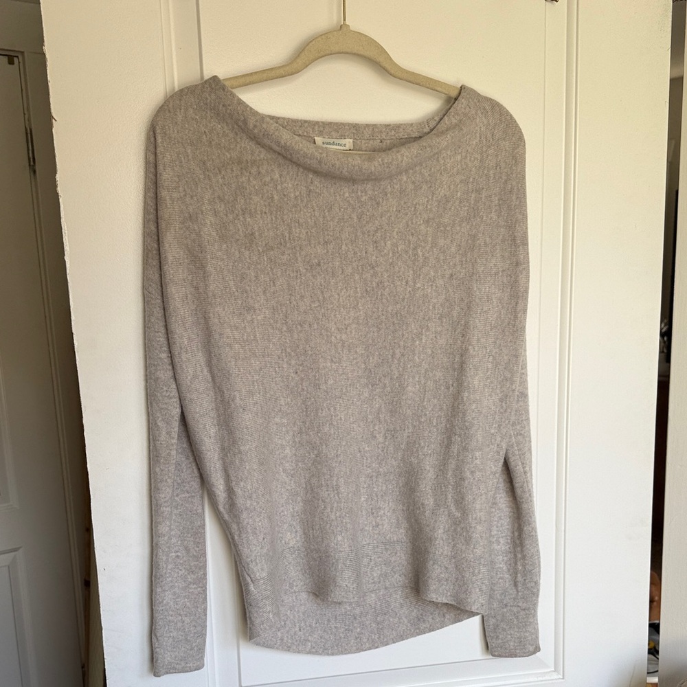 Cashmere Sundance catalog simple truth grey sweater